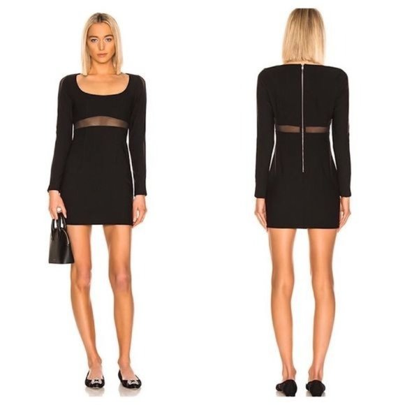 cinq a sept Dresses & Skirts - NWT Cinq a Sept Celia Black Mesh Bodycon Dress Size 6